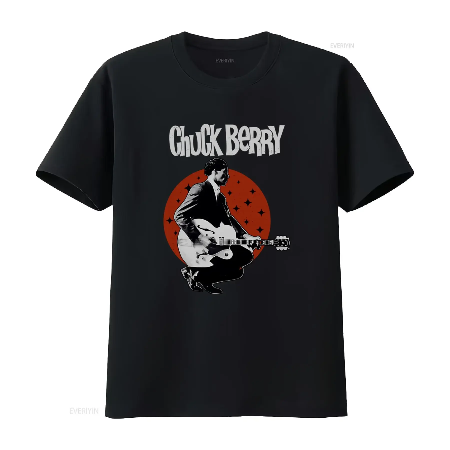 Chuck Berry Guitar Kid Retro Style T Shirt for Music Lovers vintage Washed Stylish Comfortable Breathable graphic
