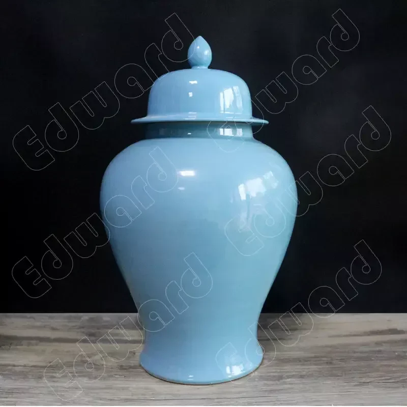 

Modern Solid Color Vase Nordic Style Ceramic Vases Home Decoration Flower Vases Living Room Decor Storage Jar Blue General Jars