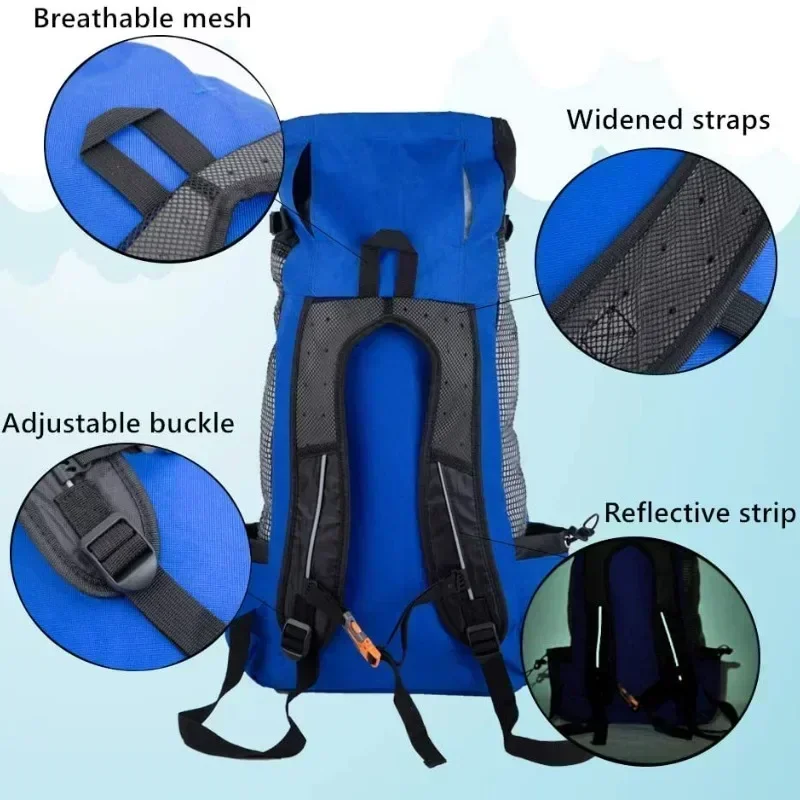 Durable Large Dog Carrier Backpack Breathable Adjustable Outdoor Hiking Bag for Golden Retriever Bulldog Pet Daily Accessories - view 4