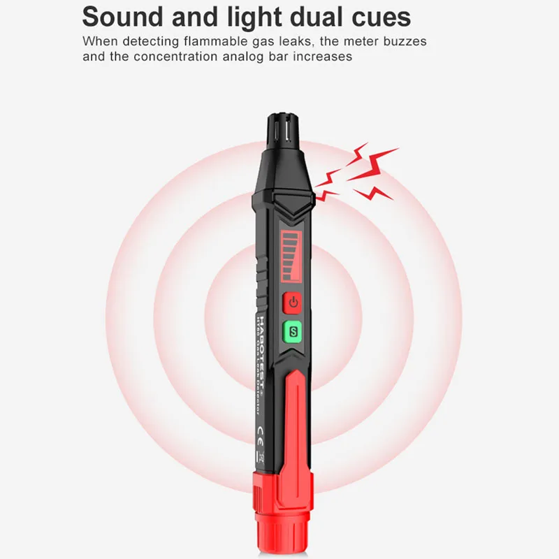 スカート59/ht60ガス漏れ検知器の不燃性ガス検出器、すべてのタイプの可燃性ガス用の音と視覚アラーム