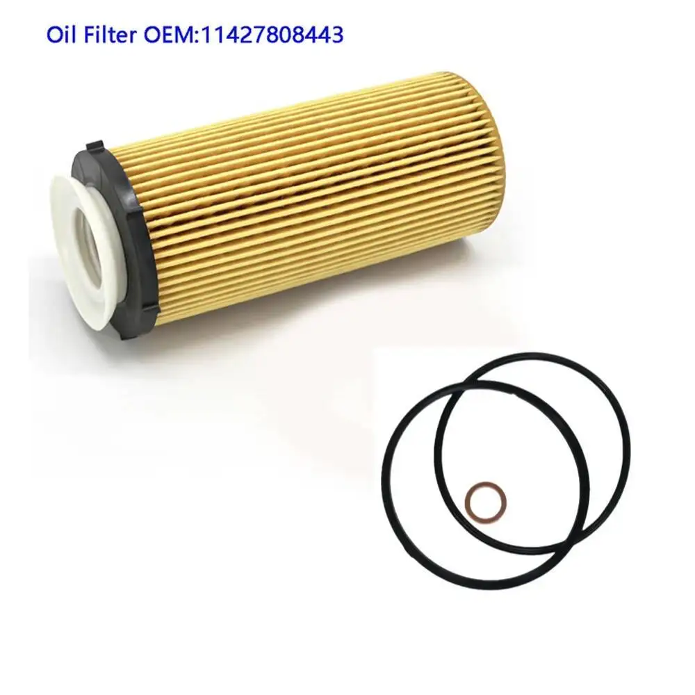 

11427808443 1PCS Car Oil Filter For BMW E70 E71 E90 E91 E92 F02 F07 F10 F11 325d 330d 530d 730d 740d X5 X6 30d N57 Engine