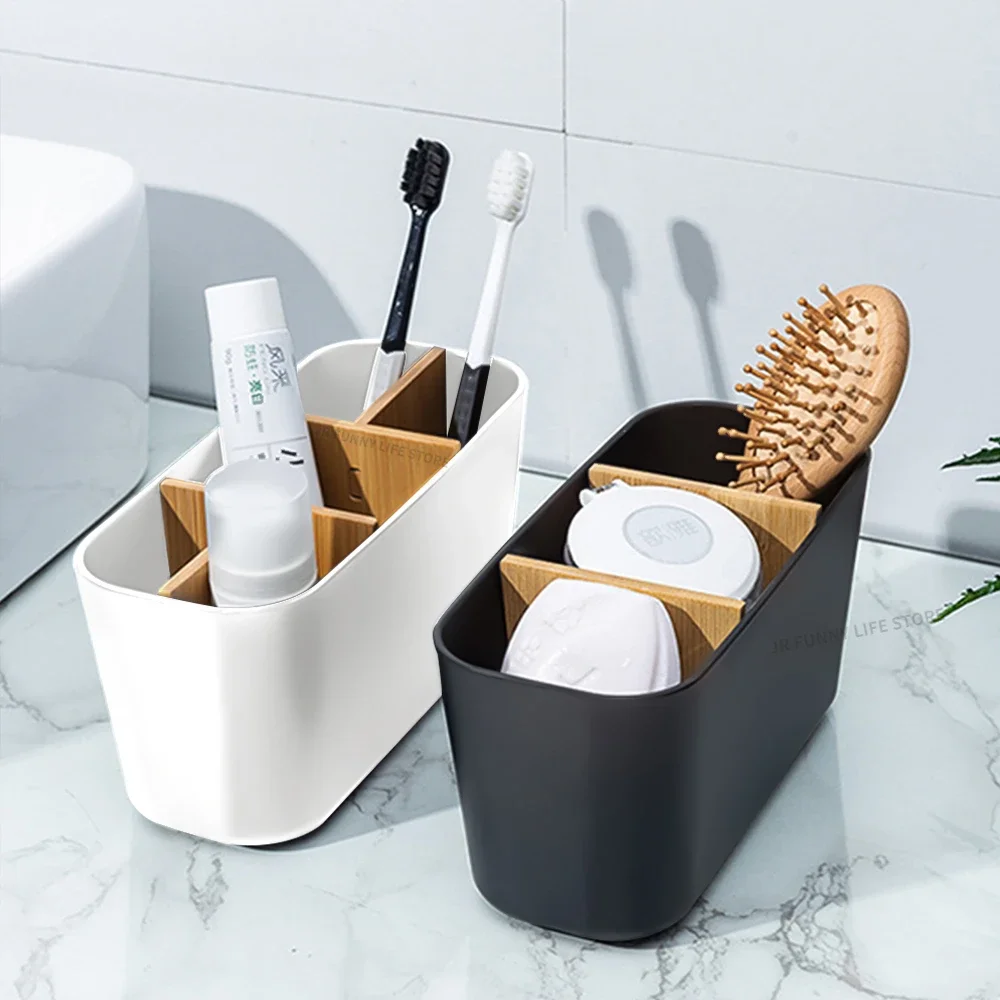 

Bamboo Electric toothbrush Holder Razor Makeup Brush Storage Box Toothpaste Toothbrush Stand Bathroom accessories