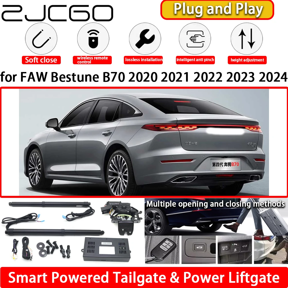 

ZJCGO for FAW Bestune B70 2020 2021 2022 2023 2024 Automatic Electric Powered Tailgate Power Liftgate Tail Gate Lift Kit System