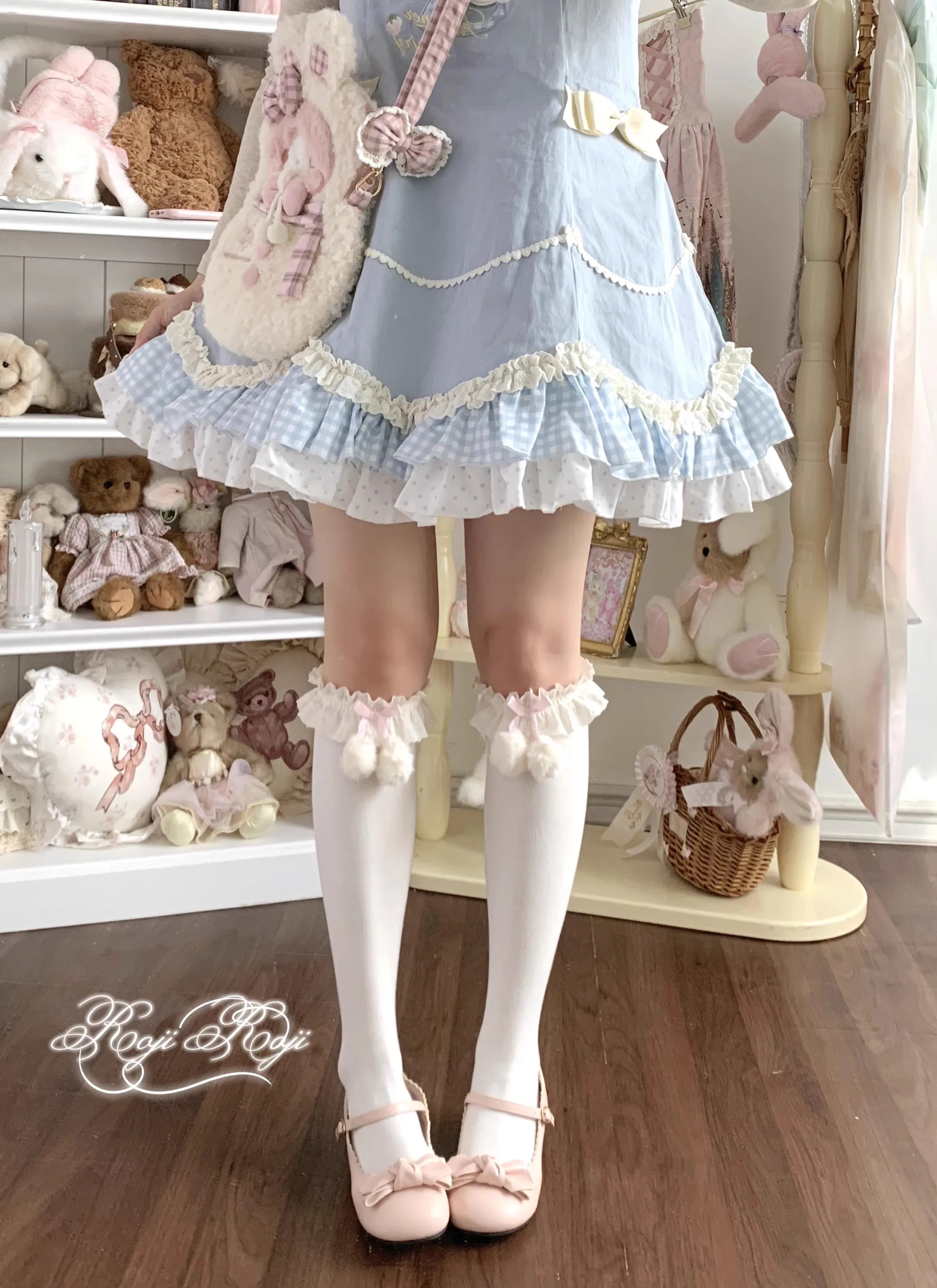 Japanische süße Lolita Spitze Baumwolle Kniestrümpfe Frauen Furball Harajuku Bogen warme Flor Socken KC Mädchen süße Wärme Strümpfe
