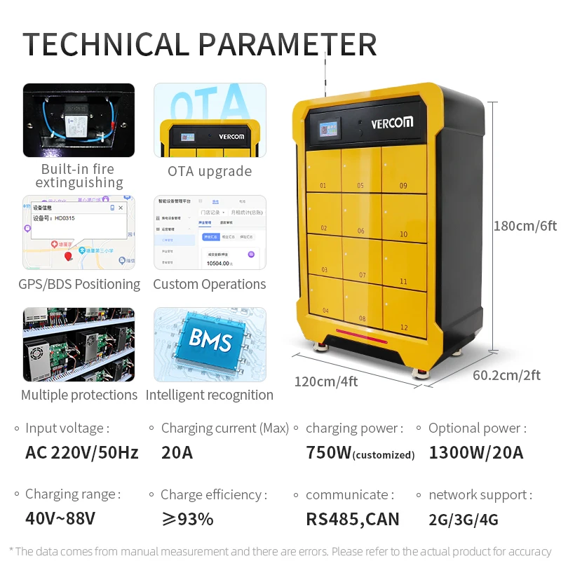 OEM Electric Motorcycle Scooters Battery Charging Swapping Cabinet Battery Charging Station Intelligent Charging Cabinet