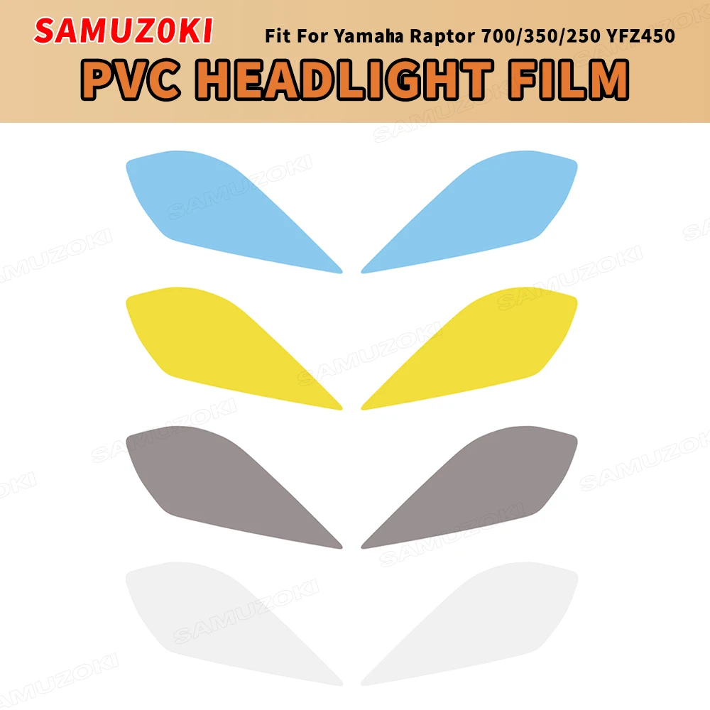 

Motorcycle Headlight Stickers Head Lamp Tint Decorative Film Fit for Yamaha YFZ450/R/X Raptor 700 700R 250 Wolverine 450 350
