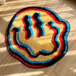 Trippy Smiling Rug - Unique Tufted Design | Ideal Friend Gift | Geeky Bedroom Rug | Home Decor with TPR Non-Slip Backing