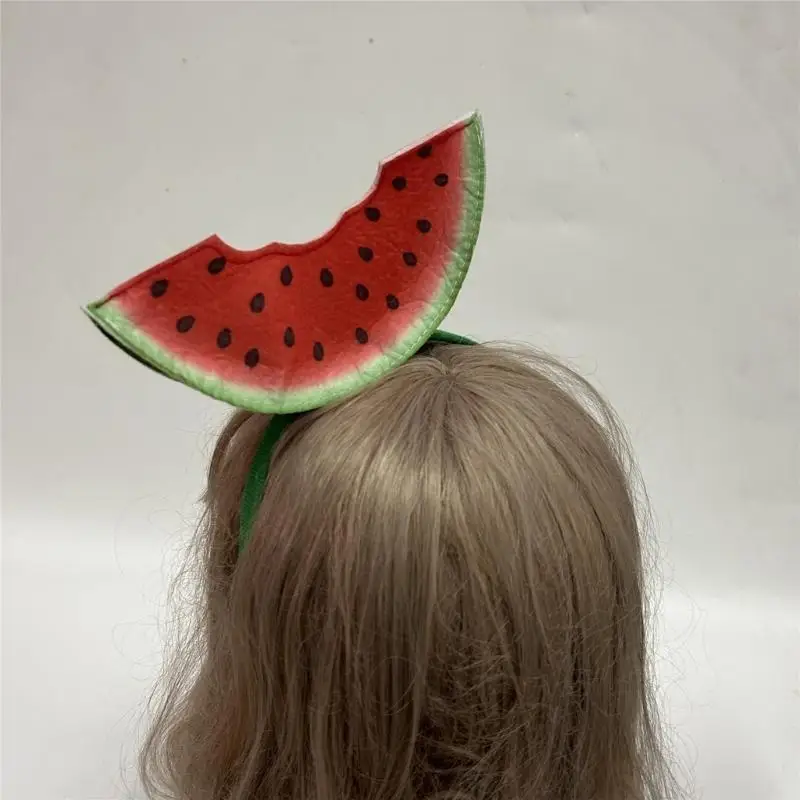 

39BD Hawaiian Watermelon Headpiece Vacation Hairhoop for Party Enthusiasts and Carnivals Party Celebration Accessory