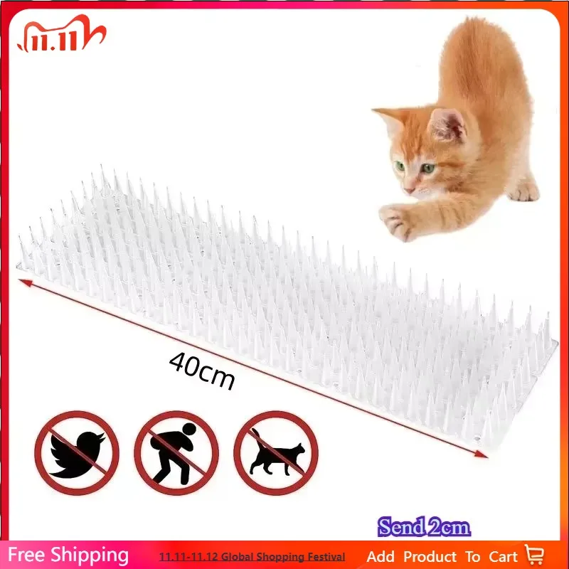 

Spikes Repeller Cat Plastic Bird Repellent Anti Pigeon Anti-bird Squirrel Garden Fences Control Transparent Spikes