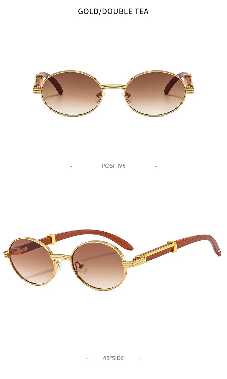 GM LUMIAS Vintage Ovale Sonnenbrille Neue Stilvolle Metallrand Farbverlaufsschattierungen Trendiges Markendesign Mode Grüne Outdoor-Sonnenbrille – Detail 14