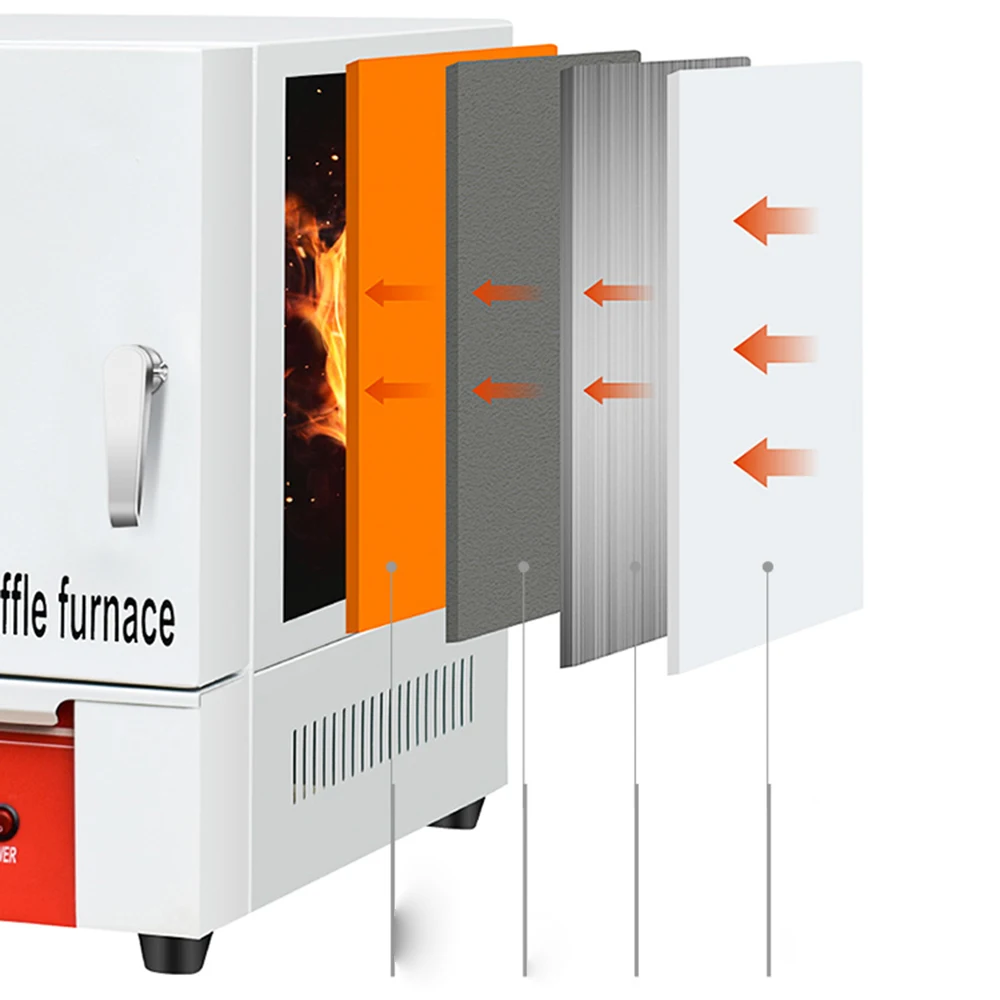 max temperature 1200 Celsius degree High power laboratory small electric furnace 2.5/5kw enclosed ceramic fiber muffle furnace