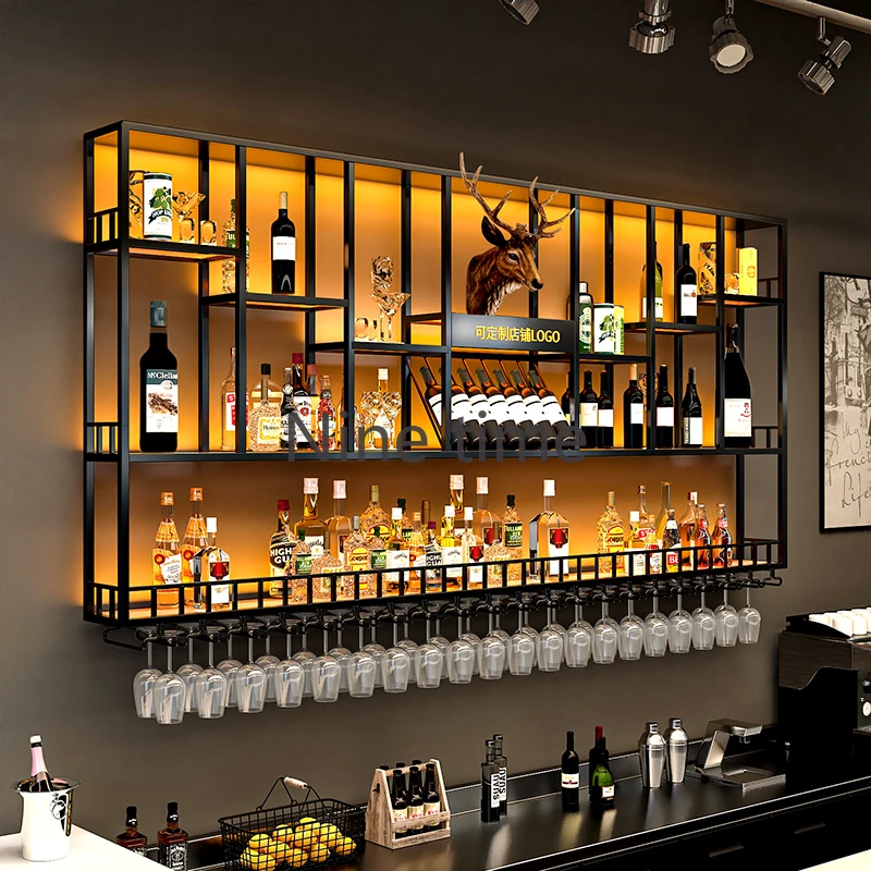 

Bottle Drink Wine Cabinets Whisky Wall Mounted Storage Salon Bar Cabinet Cocktail Kitchen Stockage Vin Wijn Kast Home Furniture