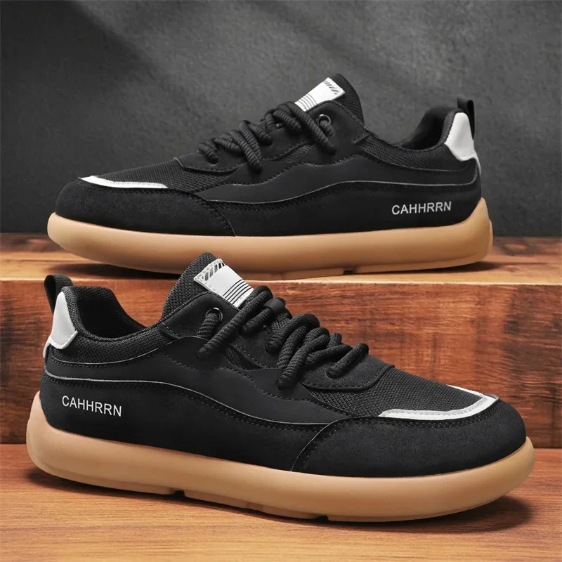 

Retro Mesh Sports Shoes Men's Summer New Wide Head White Sneakers Trendy Breathable Casual Shoes Comfortable Round Toe Rubber