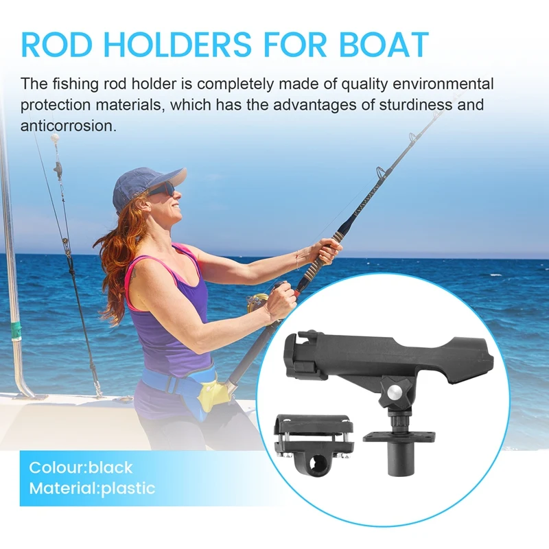 Rotatable Fishing Seat Boat Fishing Plastic Rod Holder Boat Fishing Rod Holder Fishing Rod Holder