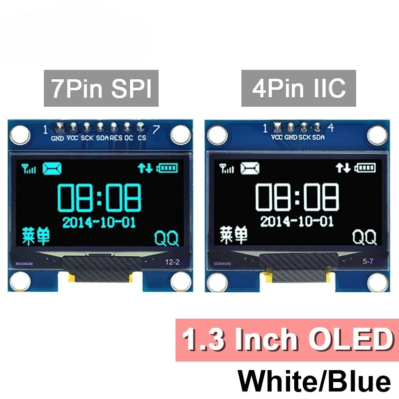 1.3 inch OLED Module SPI/IIC I2C Communicate White/Blue Color 128X64 1.3 inch OLED LCD LED Display Module 1.3' OLED Module