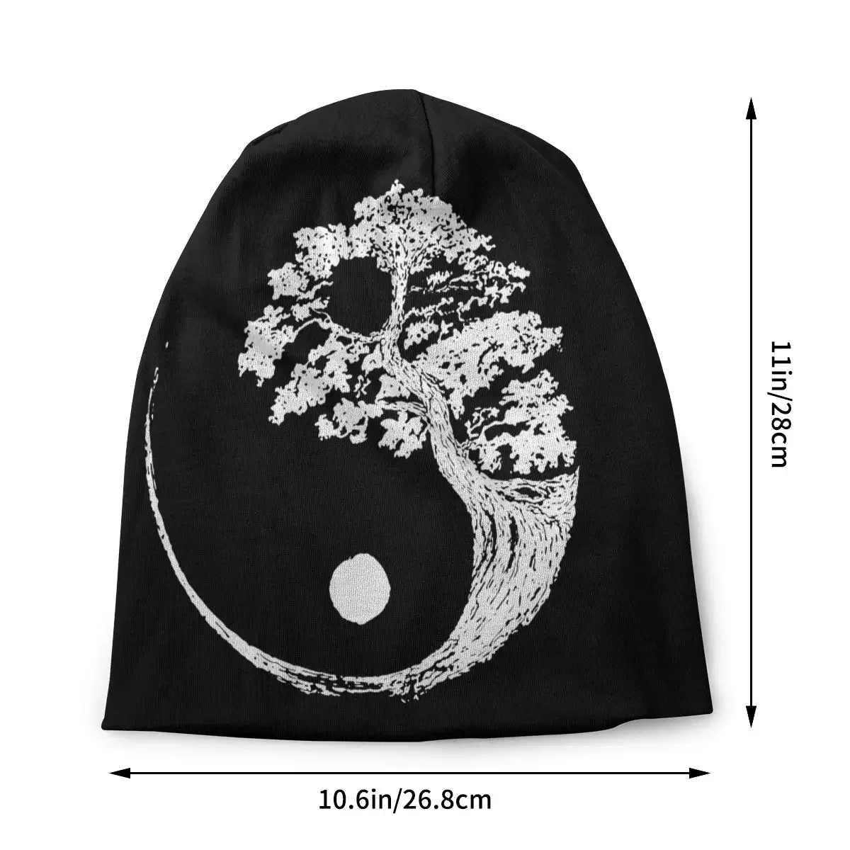 Ying Yang Nature Peace Bonnet Hat Knitted Hat Fashion Autumn Winter Outdoor Skullies Beanies Hats Men's Adult Warm Dual-use Cap