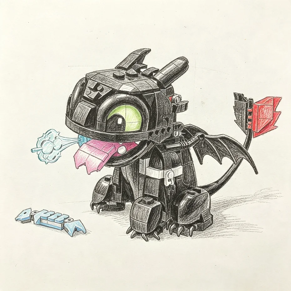2026 Neues „Toothless“-Drachen-Bausteinmodell für Erwachsene und Filmfans, Geburtstagsgeschenk, 784 Teile