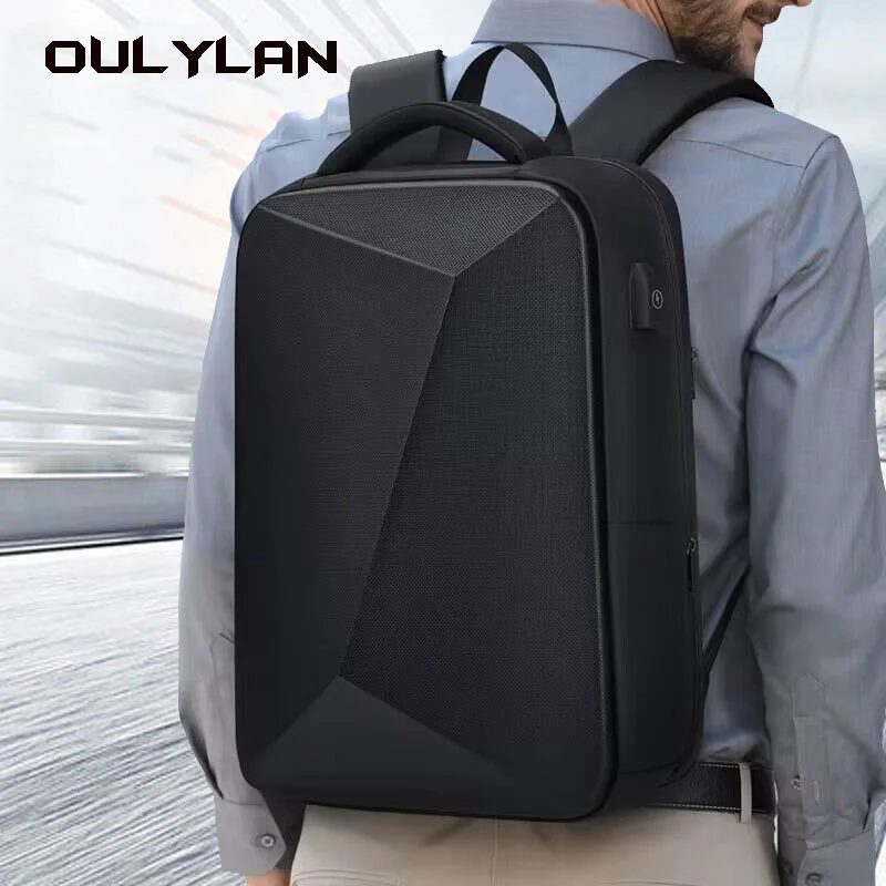 Mochila antirrobo para ordenador portátil para hombre, bolsa de viaje de negocios con bloqueo de contraseña, impermeable, carga USB