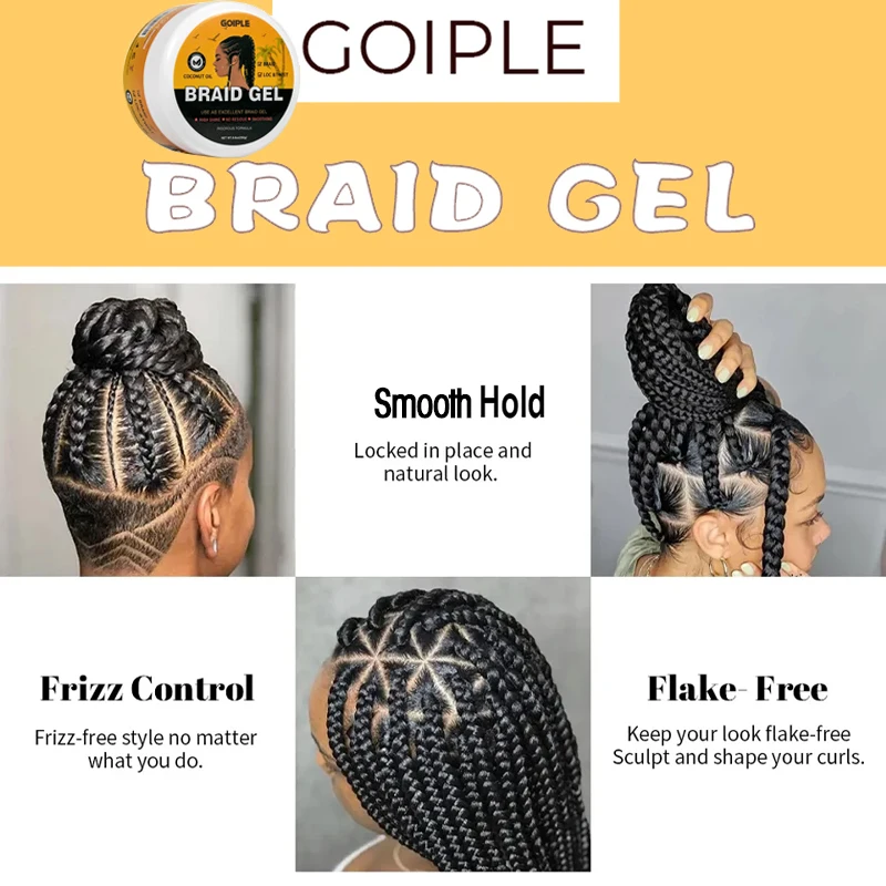 Gel per Trecce a Forte Tenuta, Gel per Acconciature a Treccia, Mousse per Capelli per Trecce, Prodotto per lo Styling, Mousse per Trecce