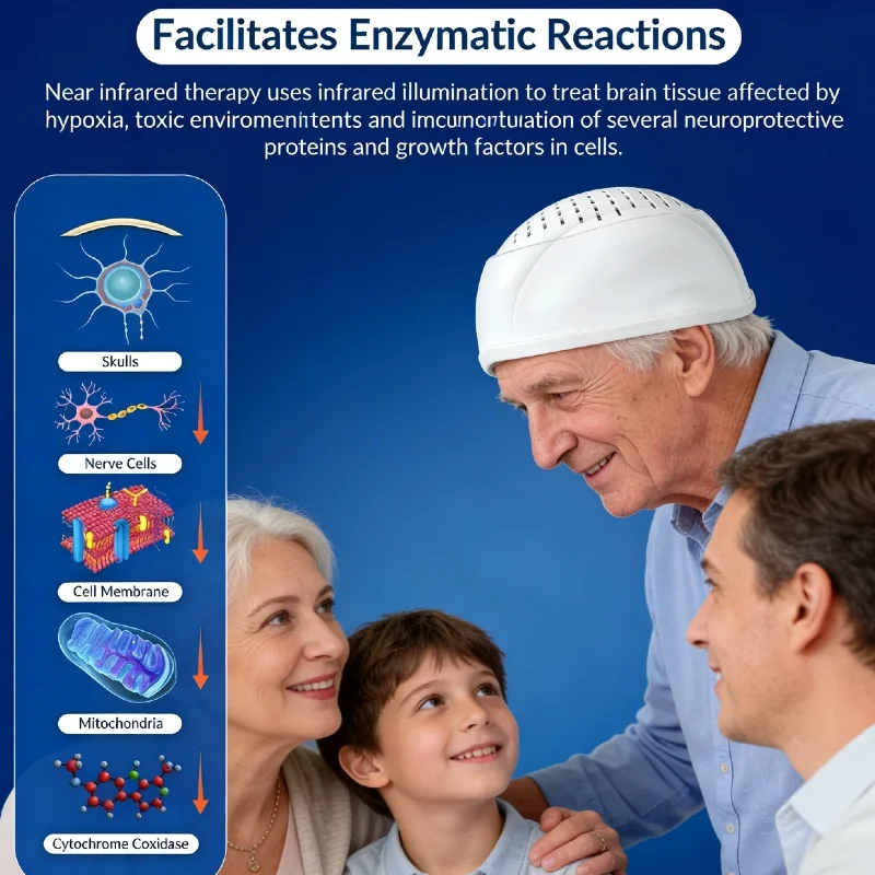 High Power 810nm NIR Neuromodulation Helmet, 40Hz Brain Wave Device for Depression Anxiety Parkinson Insomnia Home Use