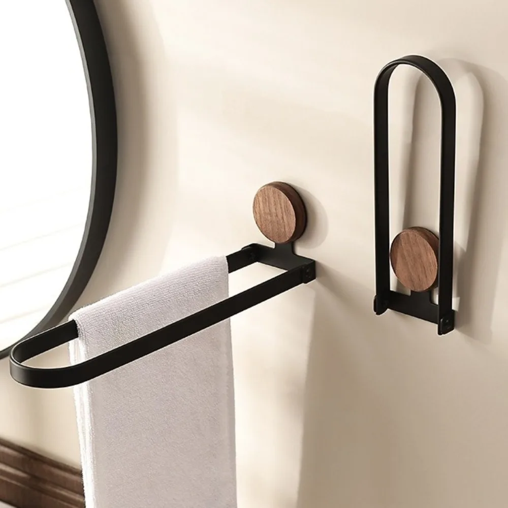 

Stainless Steel Bathroom Towel Rack Rustproof Space Saving No Drilling Towel Rack No Drilling Wall Mounted