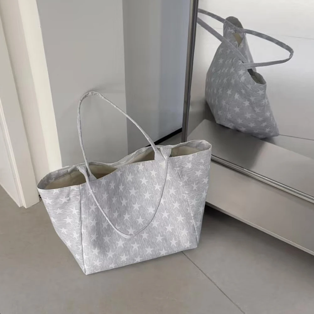 New Korean Hot-Selling Niche Artistic Style Large-Capacity Casual Tote Bag with a Sweet and Lazy Vibe, Single-Shoulder Bag for Women