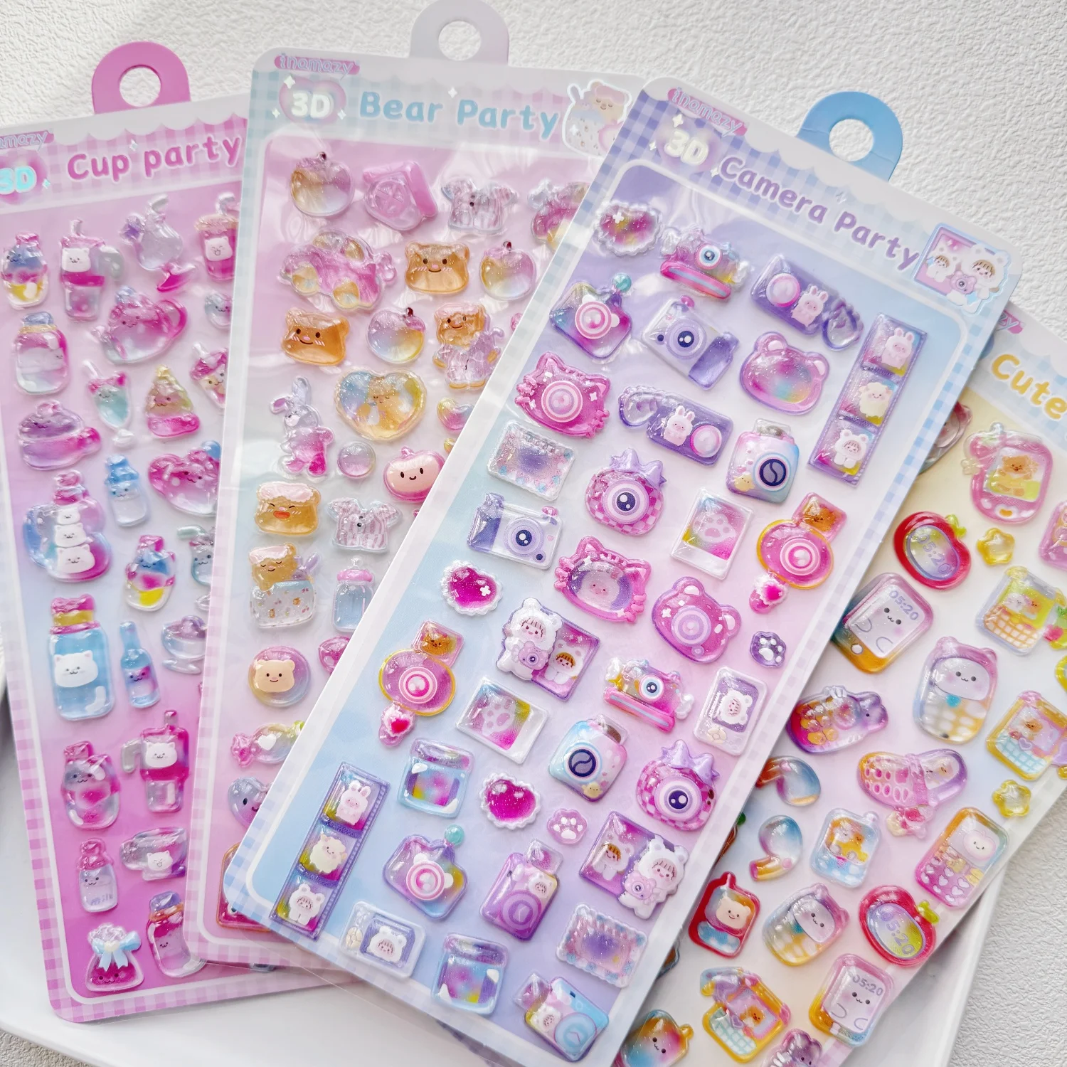 

Креативные чашки для камеры, животные, 3D рельефные наклейки, скрапбукинг, сделай сам, канцелярские принадлежности, декор для дневника, школьные милые наклейки