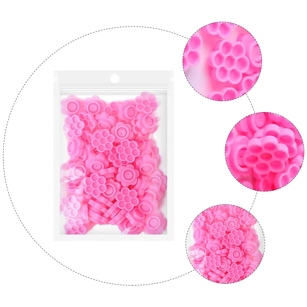 100개 일회용 글루 컵 속눈썹 연장 도구 안정적인 건조 방지 메이크업 용품 접착제 컵