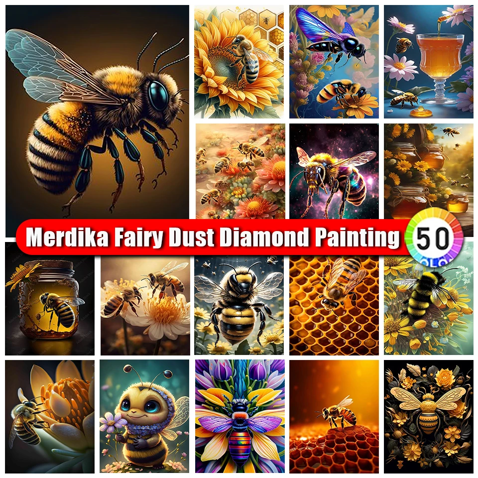 Fairy Dust Diamond Painting Insects Honeybee Mosaic Handicrafts Diamond Embroidery Honeybee New Rhinestones Picture New 2024