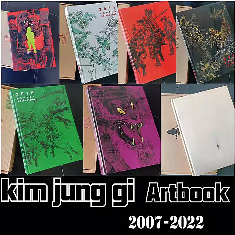 Korean Artist Kim Jung Gi Art Book Original Sketch Collection Manuscript Drawing Copybook Human Figure Perspective Complete Set