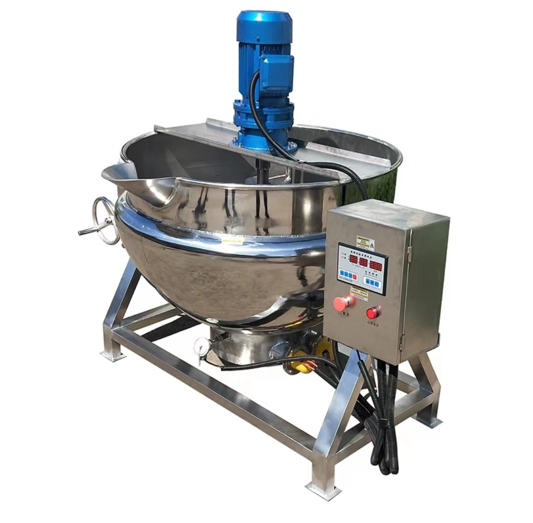 

100 Liter Chocolate Melting Mixing Machine Jacket Heating Mixer Stainless Steel Tilting Jacket Kettle