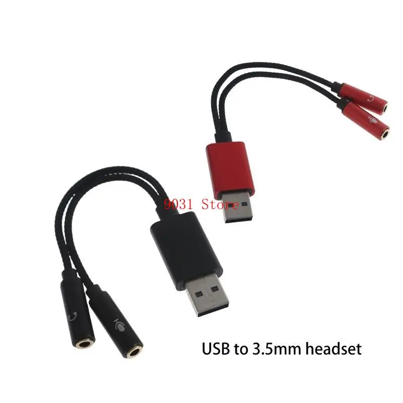 USB Sound Card Adapter 3.5mm Headphone Connector Mutual Convertors