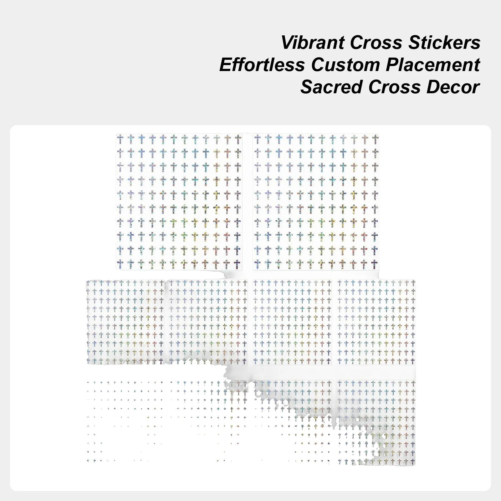 

Small Cross Stickers 1200 Pieces Self-Adhesive Silver Foil Home Decor Wall Stickers Decor For Notebooks Cups Cars Winter School