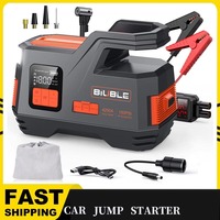 26800mAh Car Jump Starter Power Bank Portable Air Compressor Inflator Pump Power Station 4250A Battery Starter Auto Booster