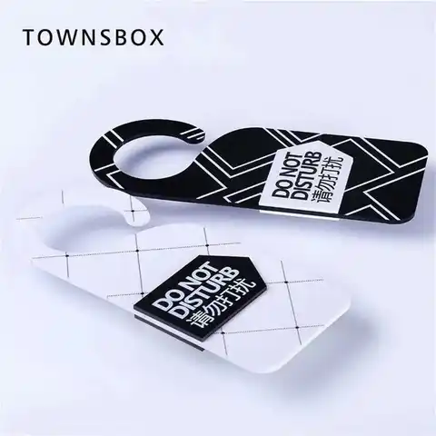 Hotel Room Door Hanging Plate Double Printed Not Disturb Hint Sign Make Up Room Signage Tag Acrylic Sign Card Label Hook Acrylic