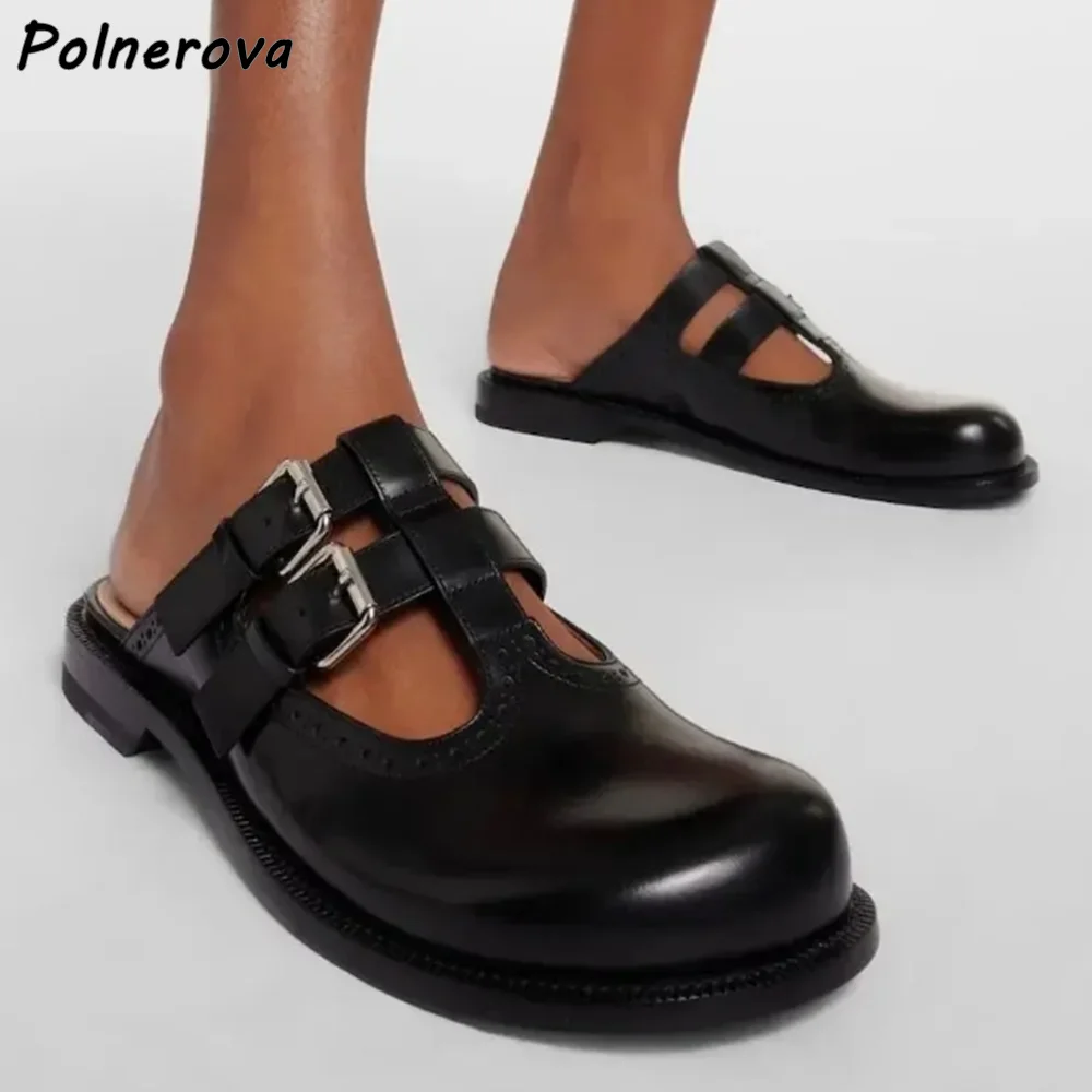 zapatillas-planas-huecas-de-color-negro-y-verde-zapatos-de-ocio-concisos-con-hebilla-solida-zapatos-de-punta-redonda-zapatos-de-moda-sin-cordones-de-cuero-para-verano-2025