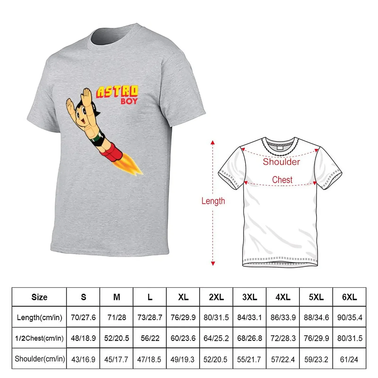 New Astro Boy T-Shirt oversized t shirt graphic t shirt vintage anime figures man clothes big and tall t shirts for men