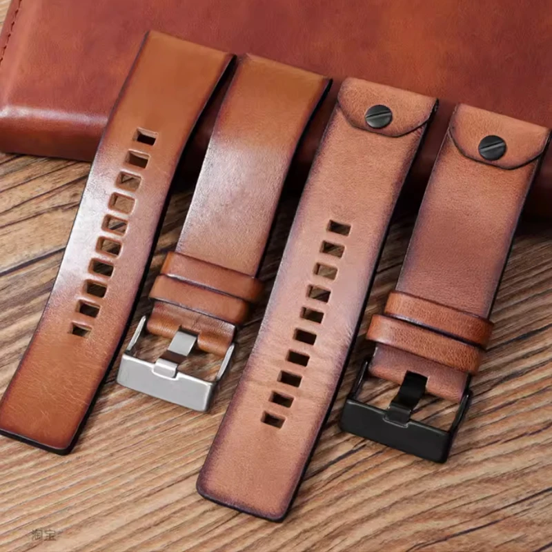 Premium-Grade authentic leather strap For Diesel DZ 1399 DZ4280 DZ4290 22mm 24mm 28mm Diesel watch accessory strap
