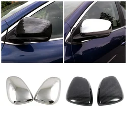 For Renault Kadjar 2015-2019 Car Exterior Part Refit Rearview Side Turning Mirror Cover Trim Chrome Carbon Fiber Color Sticker