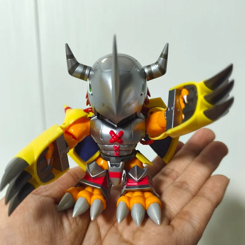 Modelo de ensamblaje de plástico genuino Plabako Digimon, caja ciega, juguetes para coleccionar, regalo, ensamblaje de dibujos animados, estatuilla de Tiranosaurio Rex de batalla