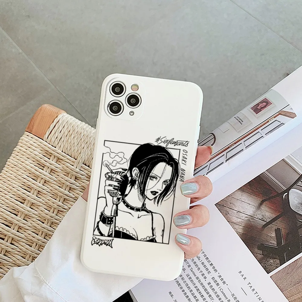 Osaki Nana Anime Phone Case For iPhone 15 14 12 11 13 PRO MAX Plus PRO MAX X XS Mini 7 8 PLUS Se 2020 White Cover