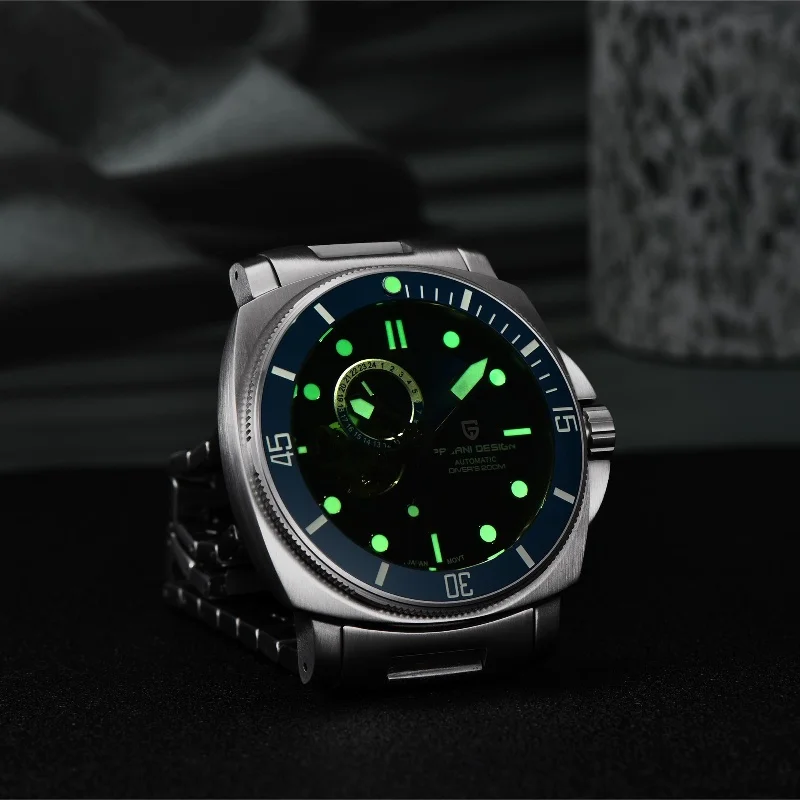 2024 PAGANI DESIGN 남성용 기계식 시계, 사파이어 무도장 스틸 방수 손목시계, 럭셔리 패션, NH39 PD1736