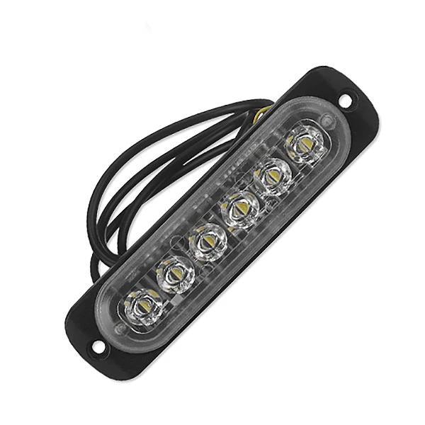 12 v-24 V 6LED lampu Flash darurat kendaraan mobil peringatan strobo Flash