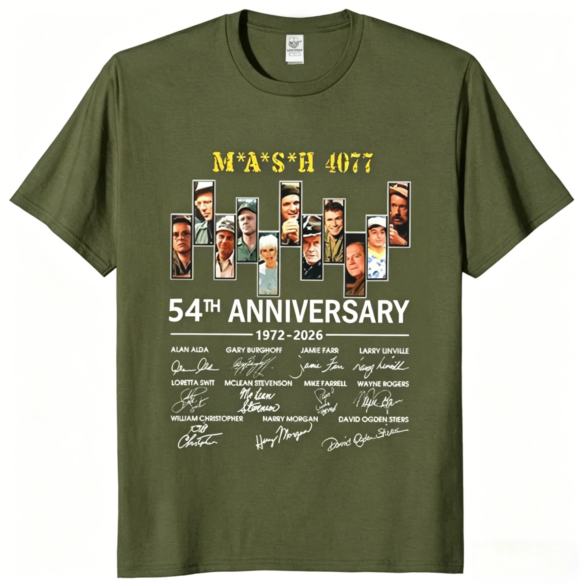 Unisex 54th 55th Anniversary Mash Distressed Logo T Shirt Classic TV Show 4077 Vintage Fan Casual Streetwear Top 1972-2026