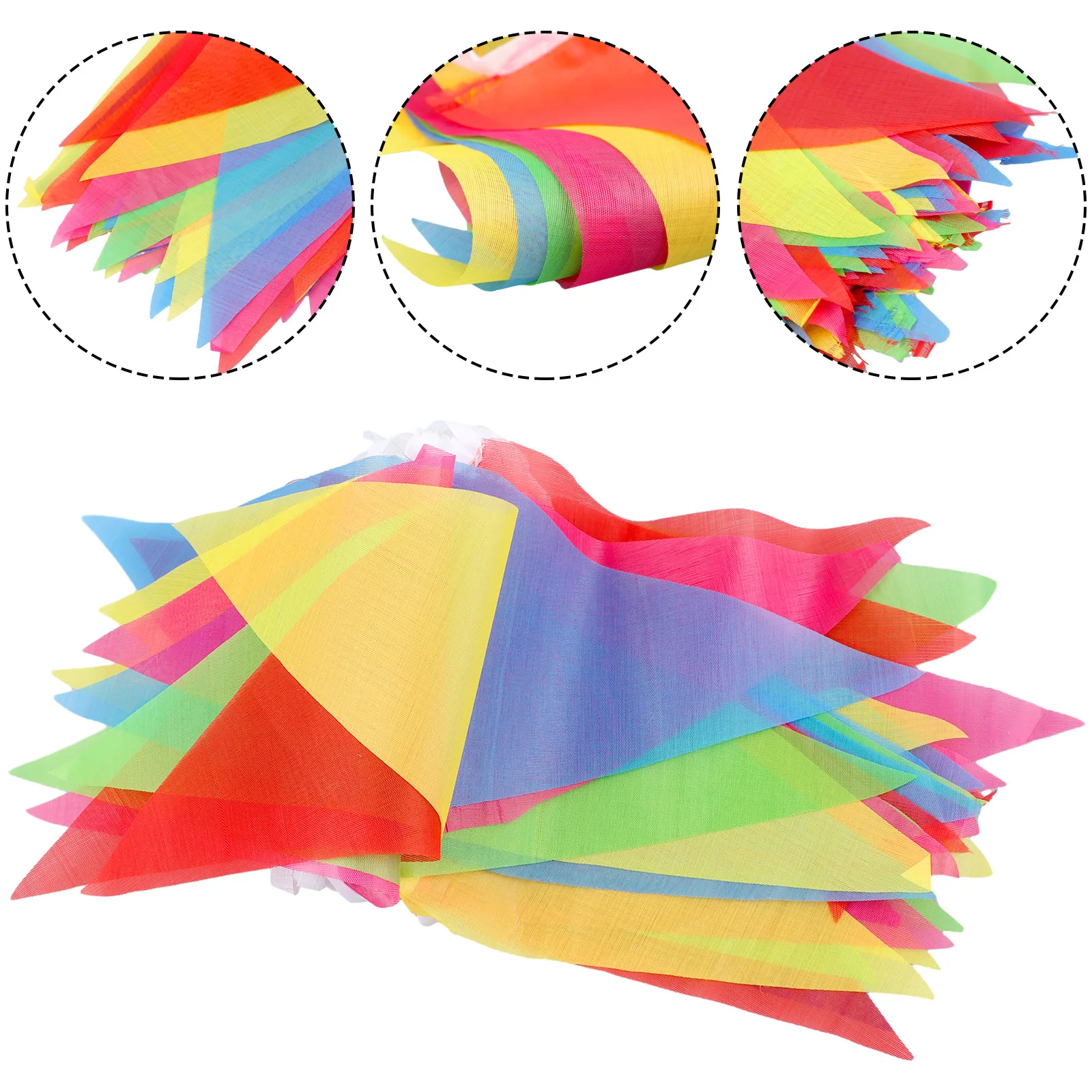 200 stuks kleurrijke doek stof wimpel gors banner vieren vlag hangende banners partij kinderkamer decoratie slinger gors