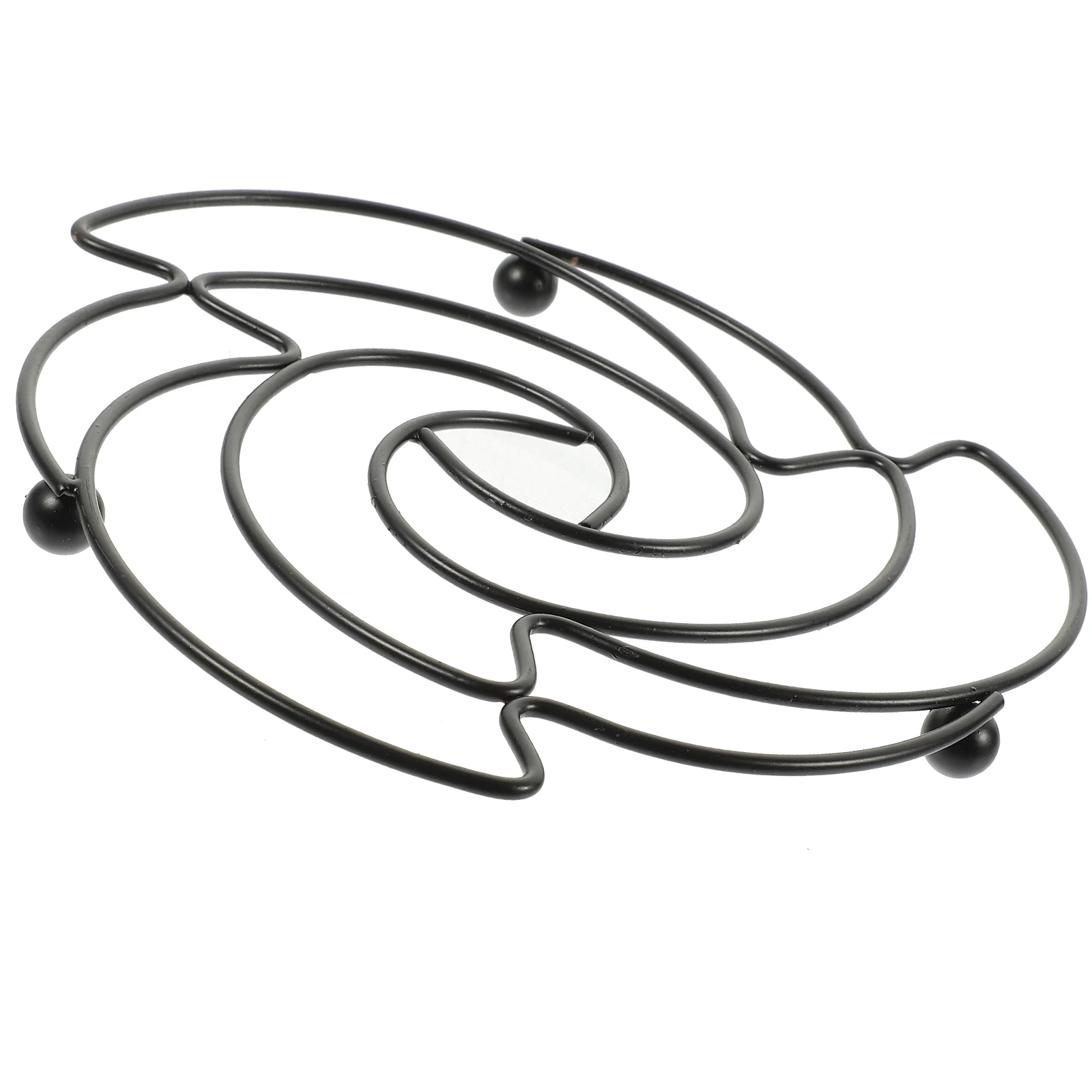 

Heat Insulation Table Placemat Iron Bowl Pad Black Plate Decorative Kitchen Accessories Home Decor Gift