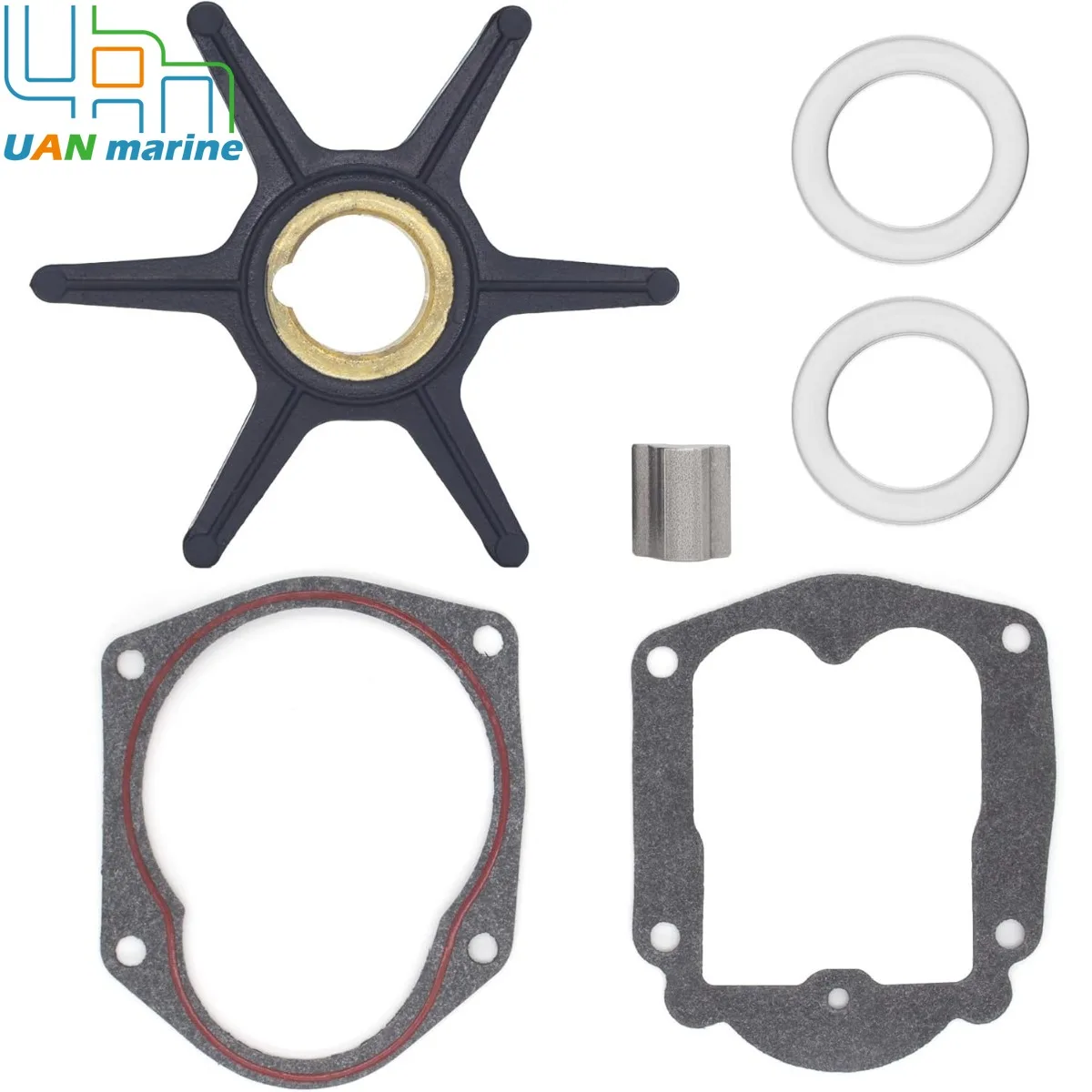 47-8508910 مجموعة دفاعة مضخة المياه الخارجية مع مفتاح وحشية لـ Mercury Marine Force 25 30 40 50 HP 47-850893 47-8M0027792