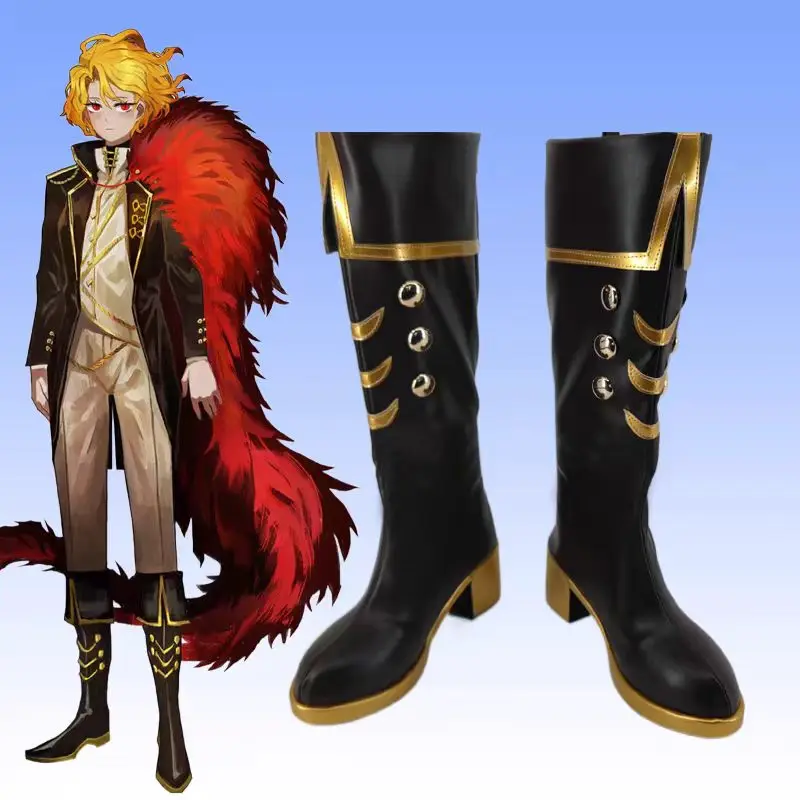 limbus-company-don-quixote-spoiler-sancho-–-bottes-de-cosplay-en-cuir-pu-pour-hommes-chaussures-de-cosplay-pour-fete-d'halloween