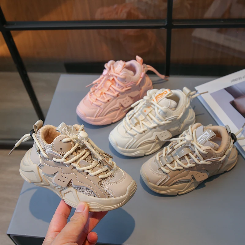 

2025 New Children Plush Chunky Sneakers Waterproof Boys Sports Shoes Comfortale Arch Support Girls Running Child Footwear