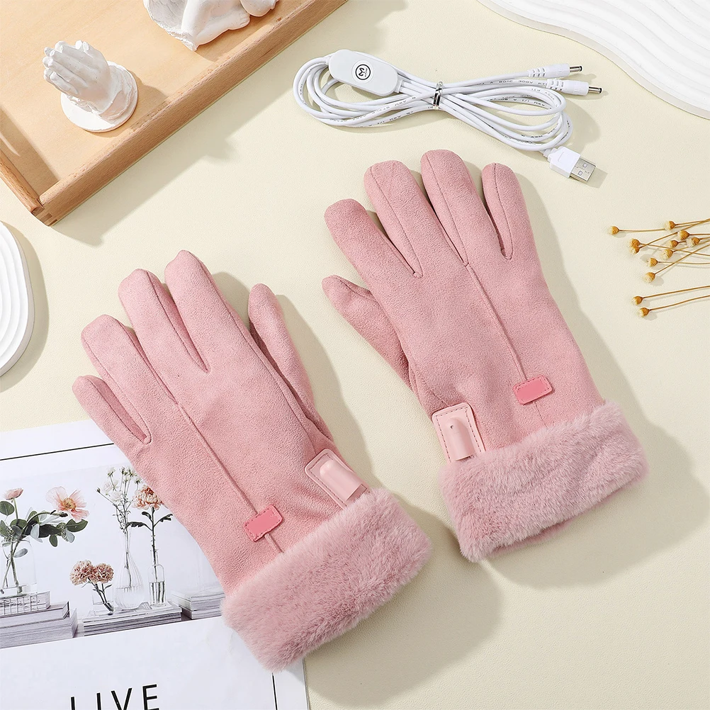 

1Set Heated Gloves Heating Mitts for Men Women Portable Warm Gloves for Cold Weather Electric Bike Riding and Skiing